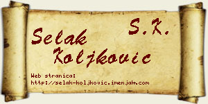 Selak Koljković vizit kartica
